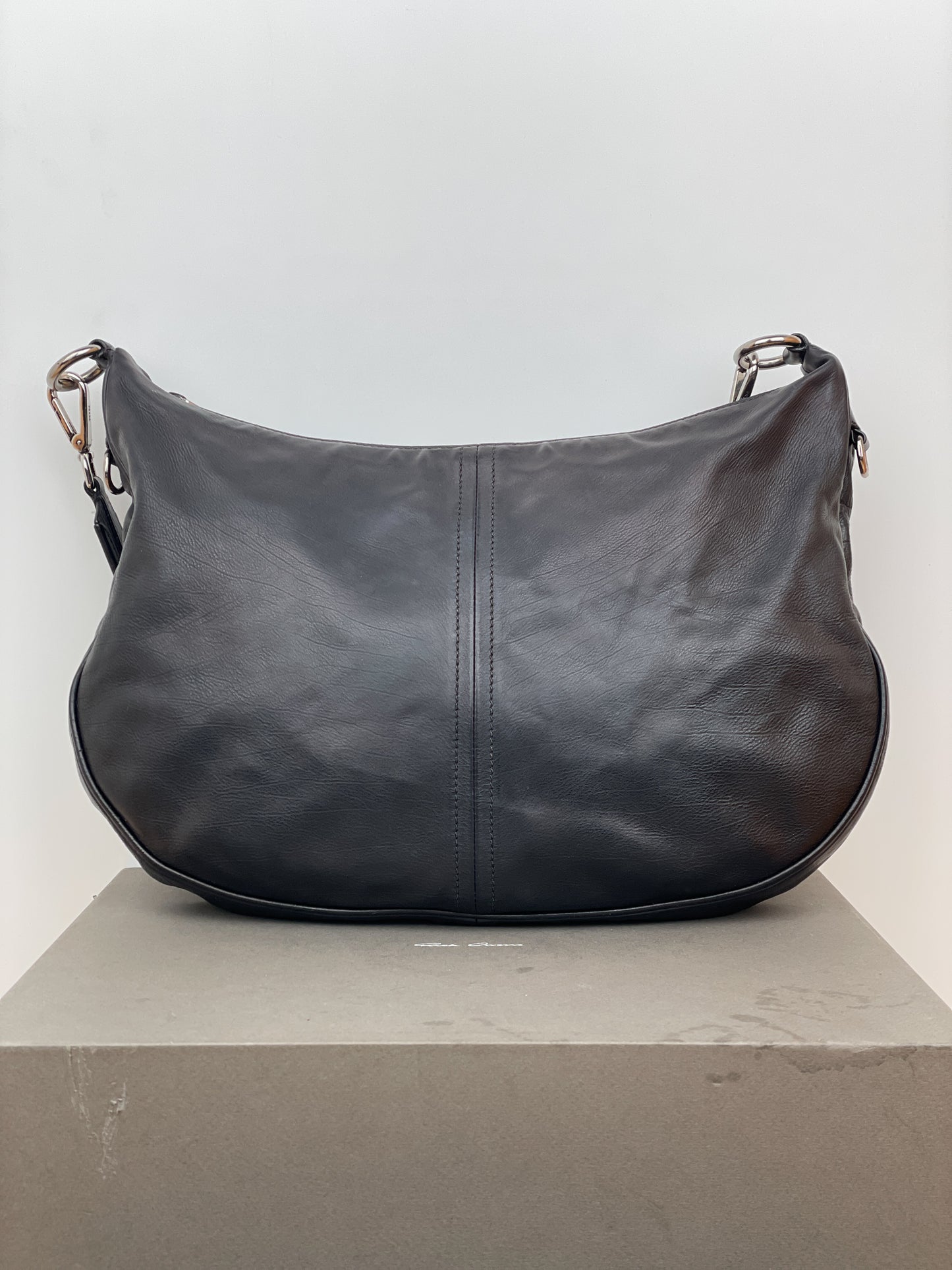 Prada 2000s Leather Hobo Shoulder Bag