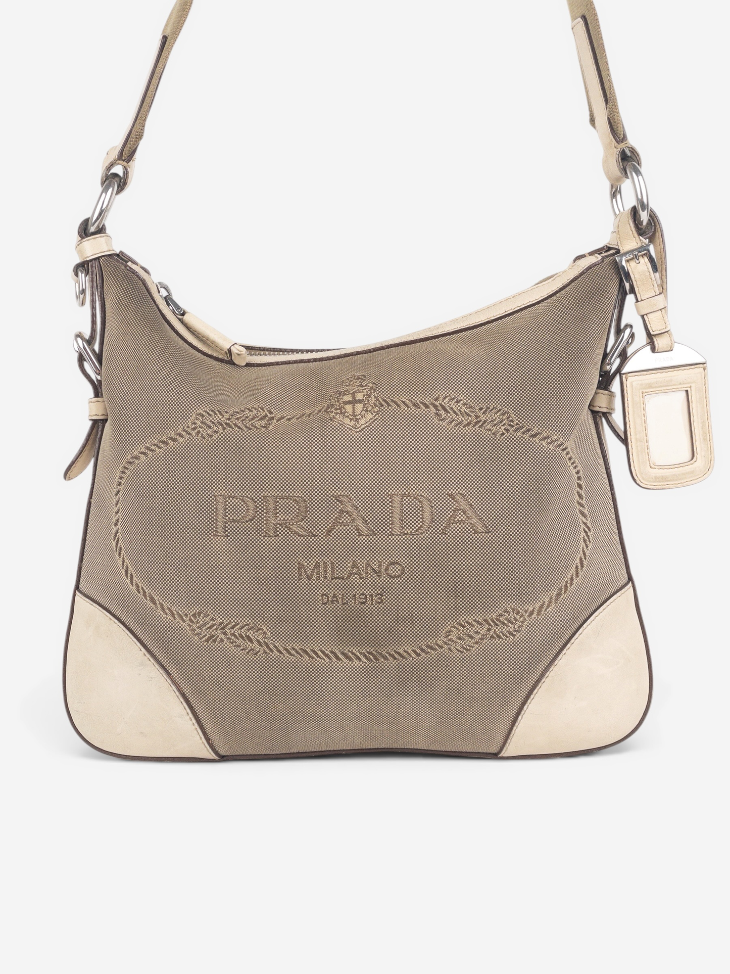 Prada 2000s Jacquard Canvas Crossbody Bag