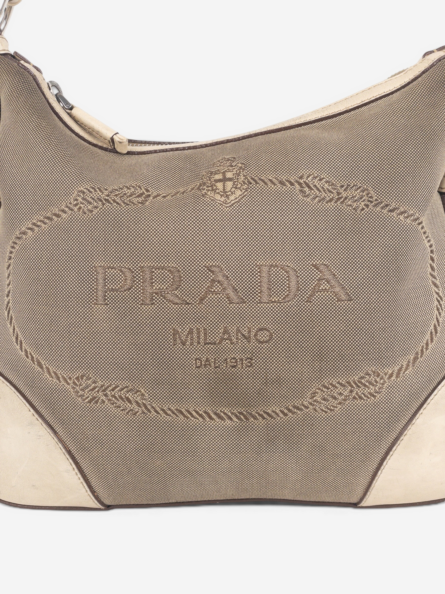 Prada 2000s Jacquard Canvas Crossbody Bag