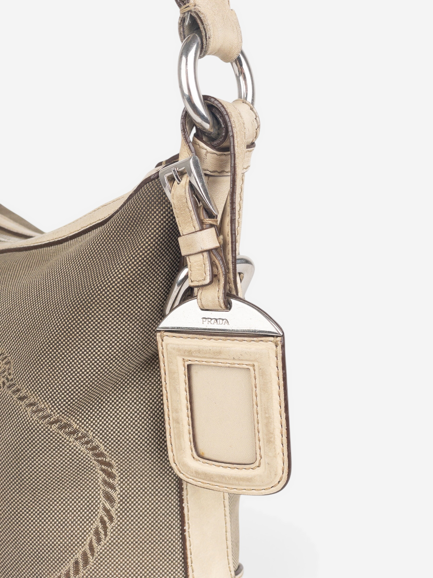 Prada 2000s Jacquard Canvas Crossbody Bag