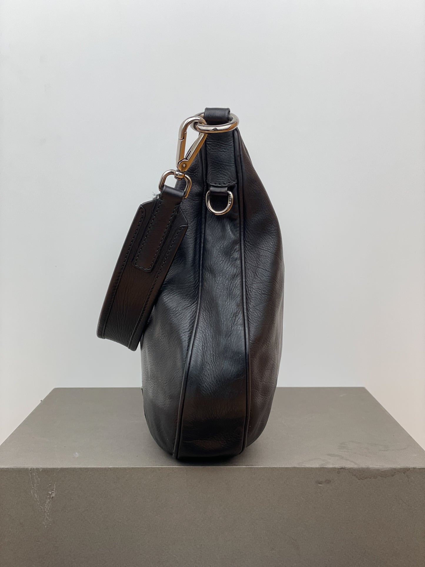 Prada 2000s Leather Hobo Shoulder Bag