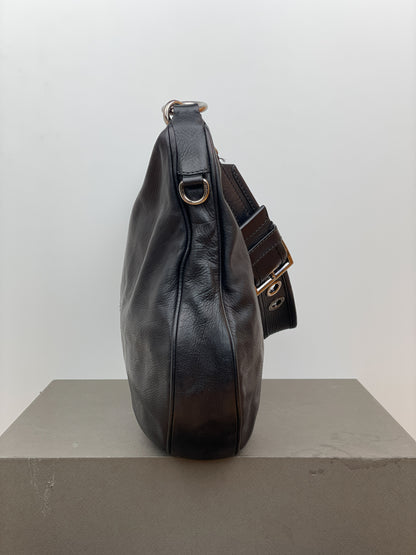 Prada 2000s Leather Hobo Shoulder Bag