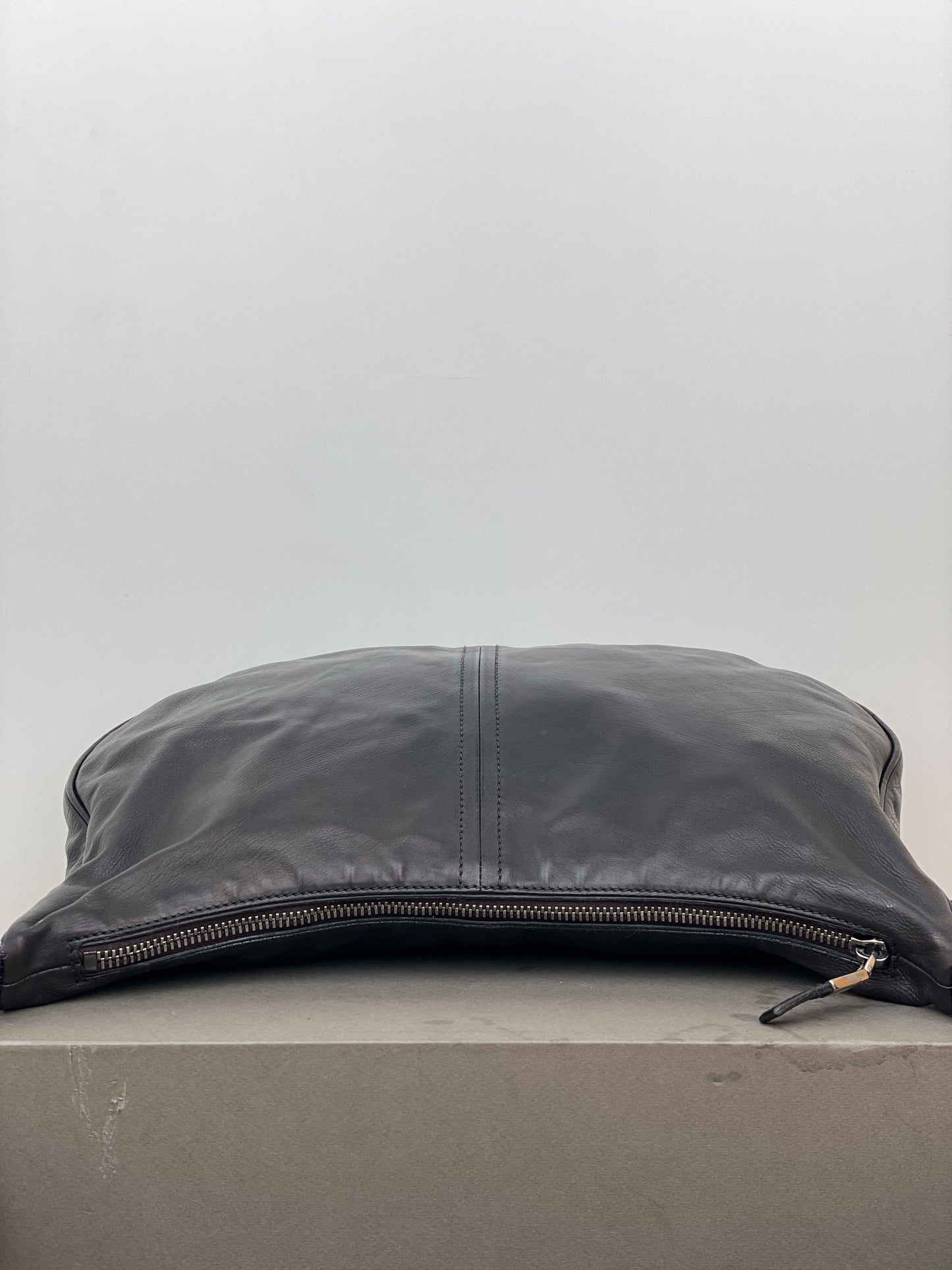 Prada 2000s Leather Hobo Shoulder Bag