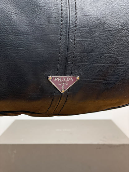 Prada 2000s Leather Hobo Shoulder Bag