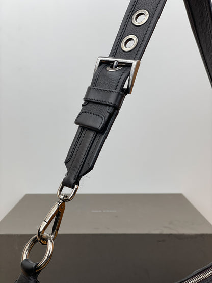 Prada 2000s Leather Hobo Shoulder Bag