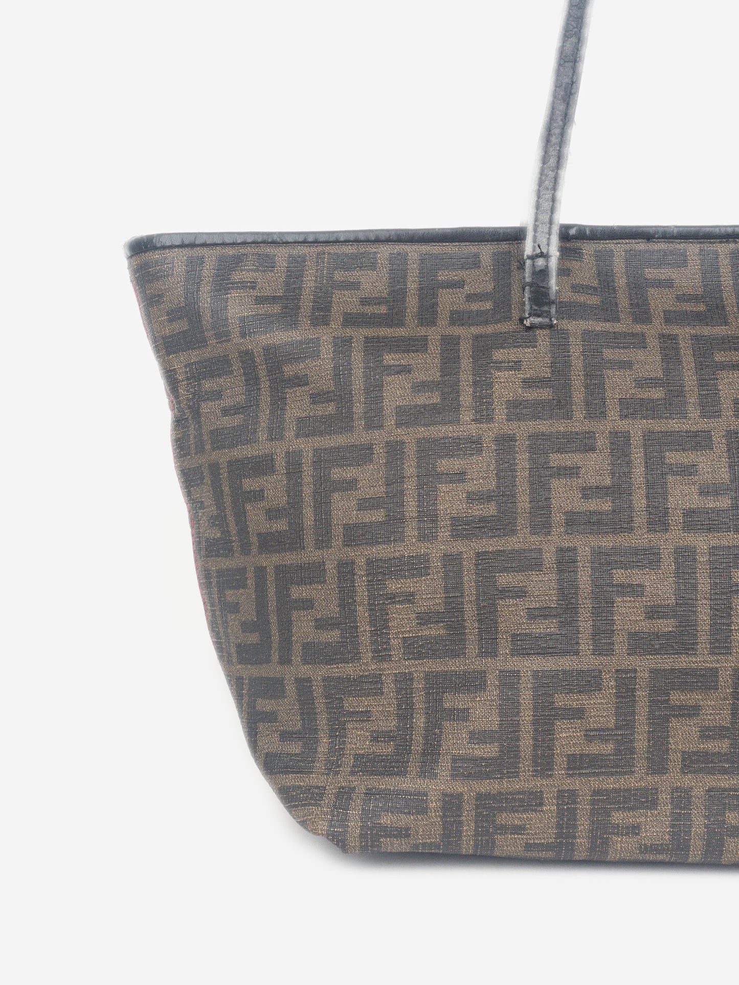 Fendi 2000s Zucca Canvas Roll Shopper Handbag