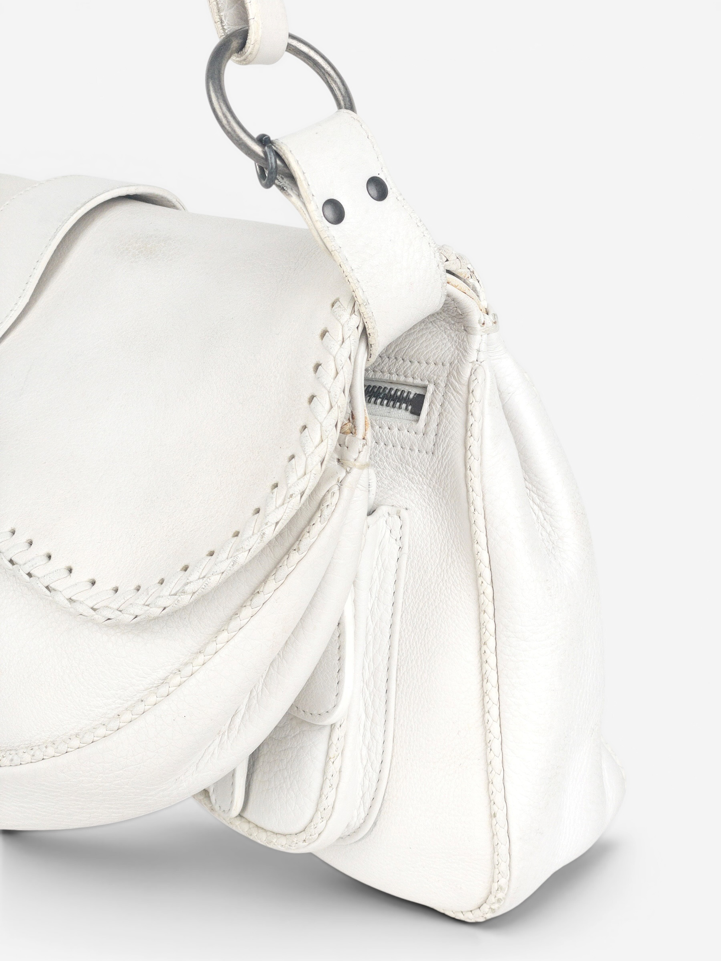 Dior by Galliano SS06 'Gaucho' Whipstitch Double Saddle Shoulder Bag