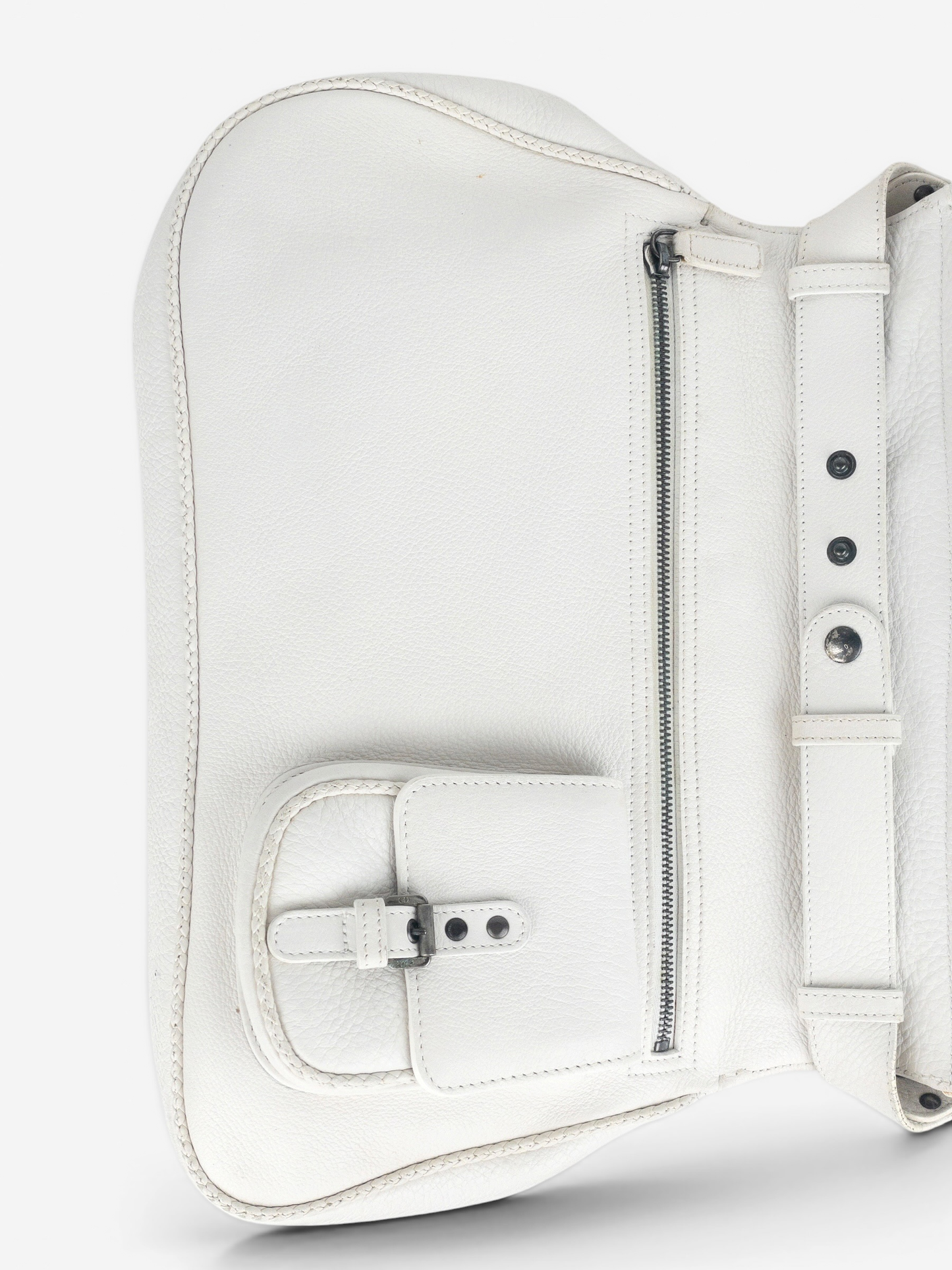 Dior by Galliano SS06 'Gaucho' Whipstitch Double Saddle Shoulder Bag