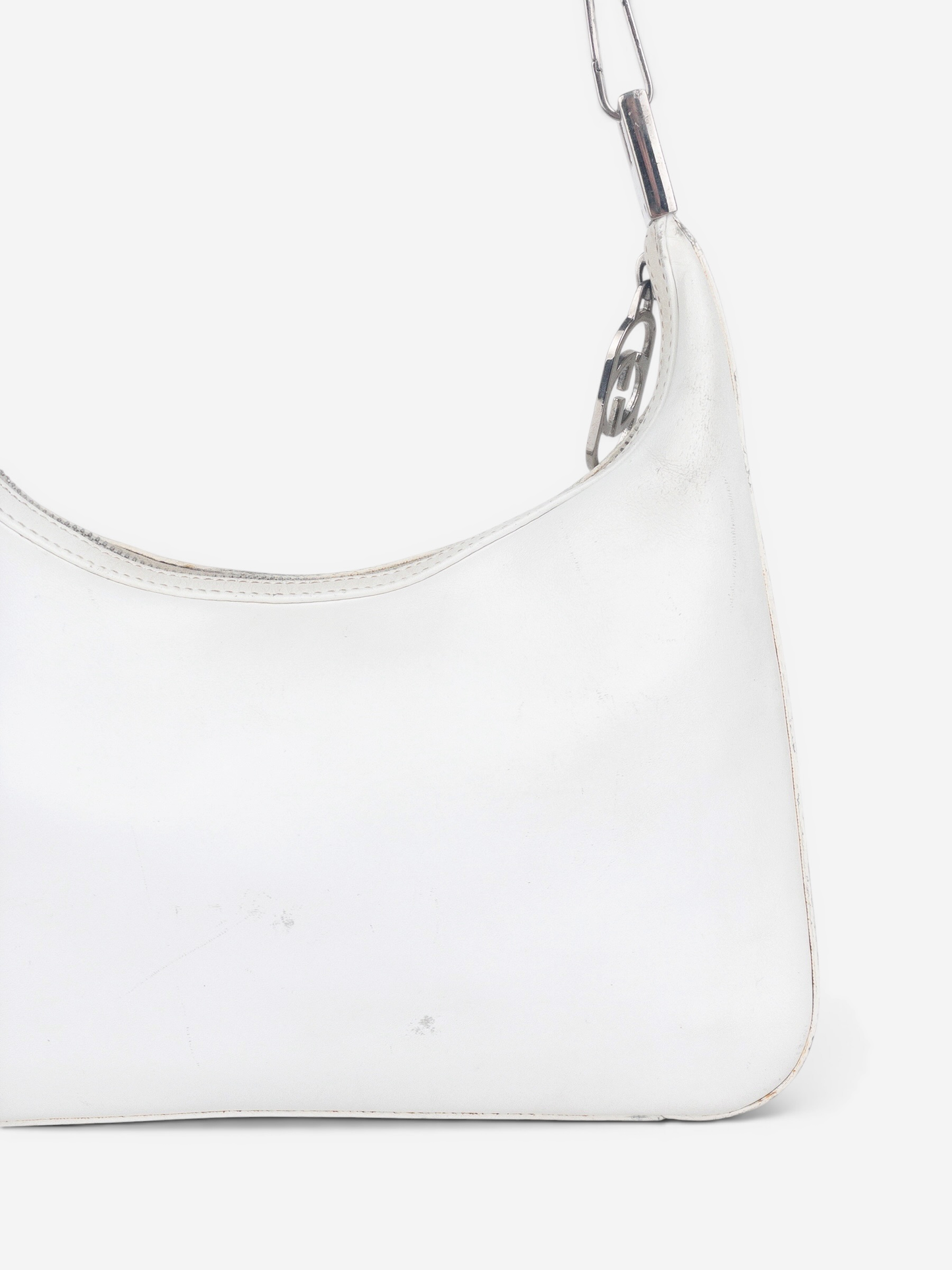 Gucci by Tom Ford 2000s Leather Metal Hobo Shoulder Bag