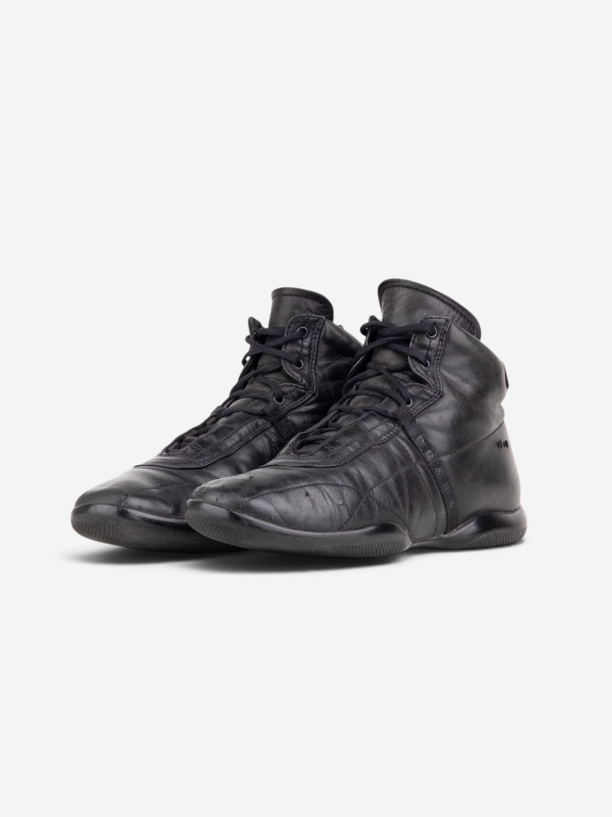 Prada 2000s High-Top Sports Racing Sneakers