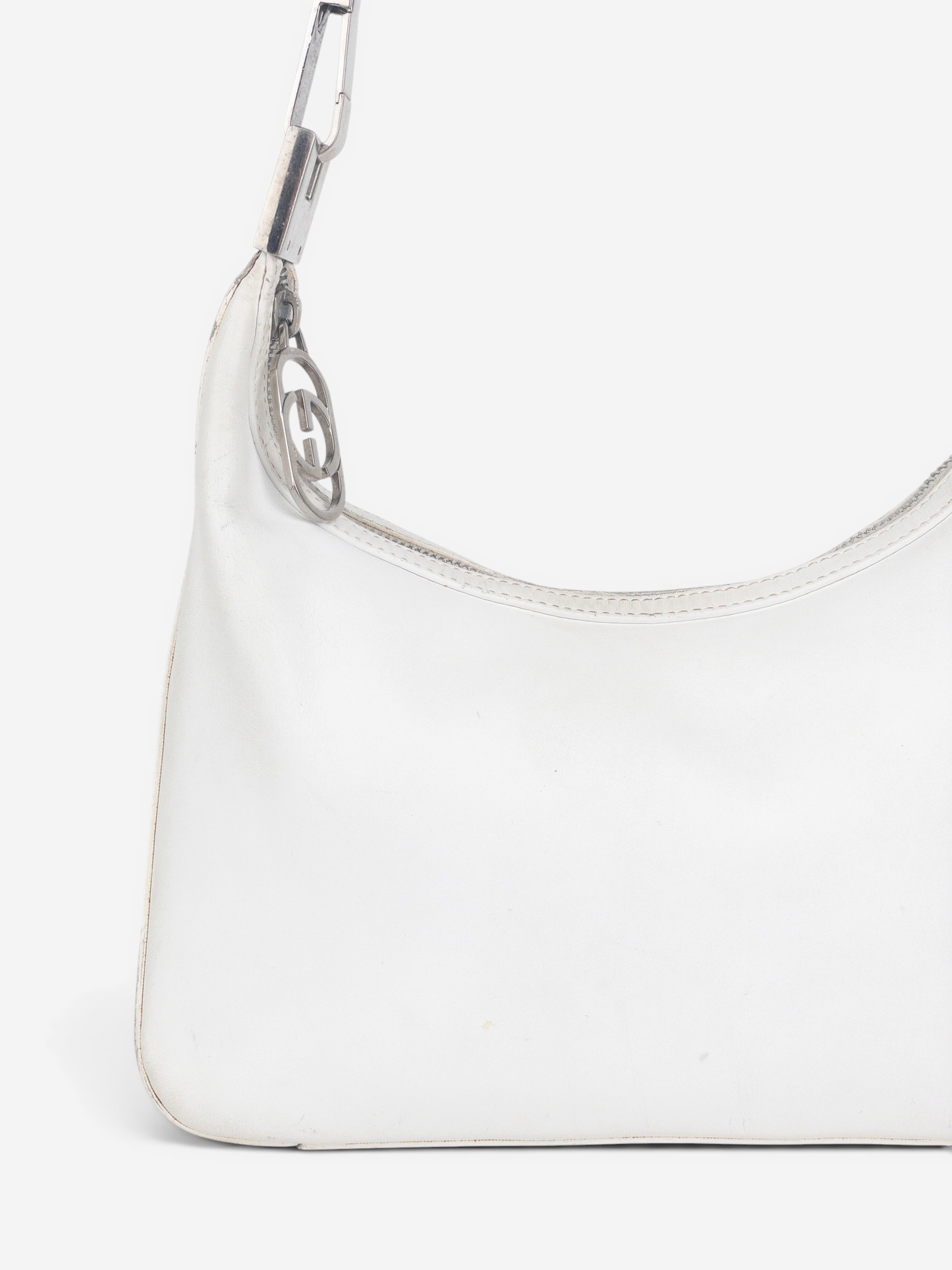 Gucci by Tom Ford 2000s Leather Metal Hobo Shoulder Bag