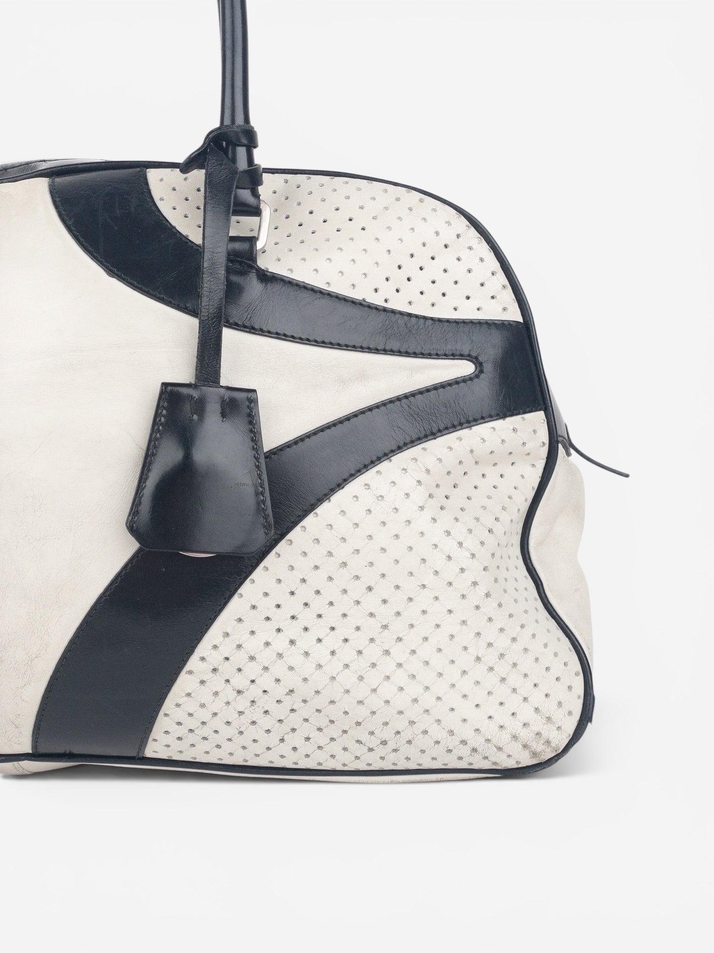 Prada SS00 Bowling Leather Shoulder Bag