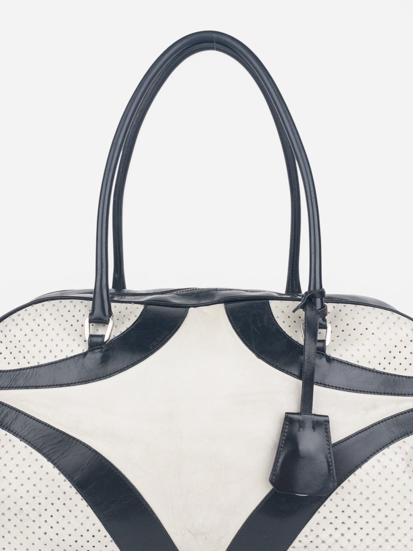 Prada SS00 Bowling Leather Shoulder Bag