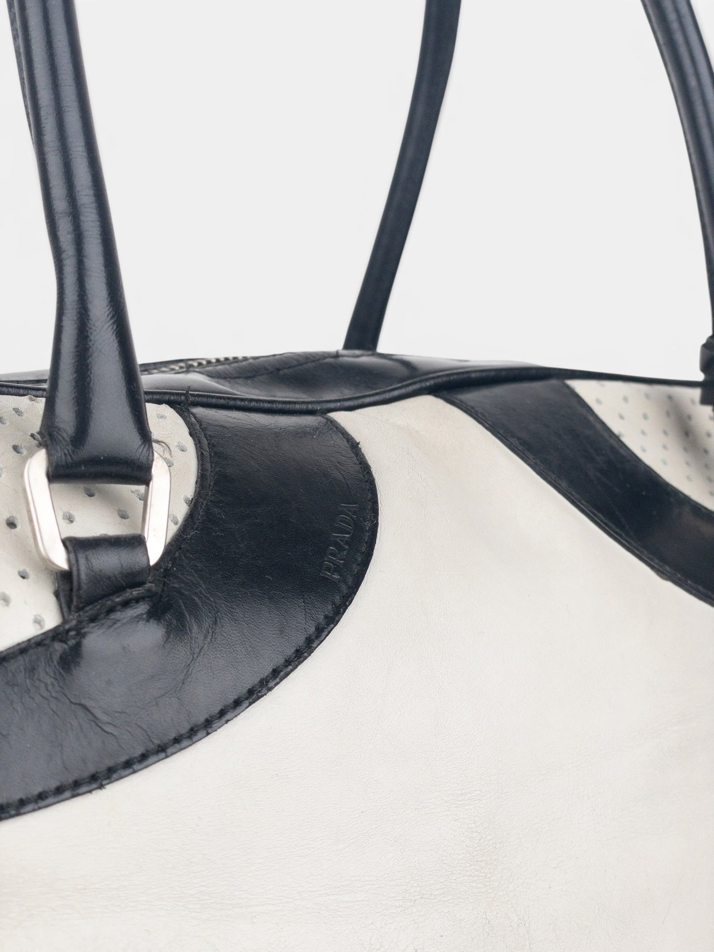 Prada SS00 Bowling Leather Shoulder Bag