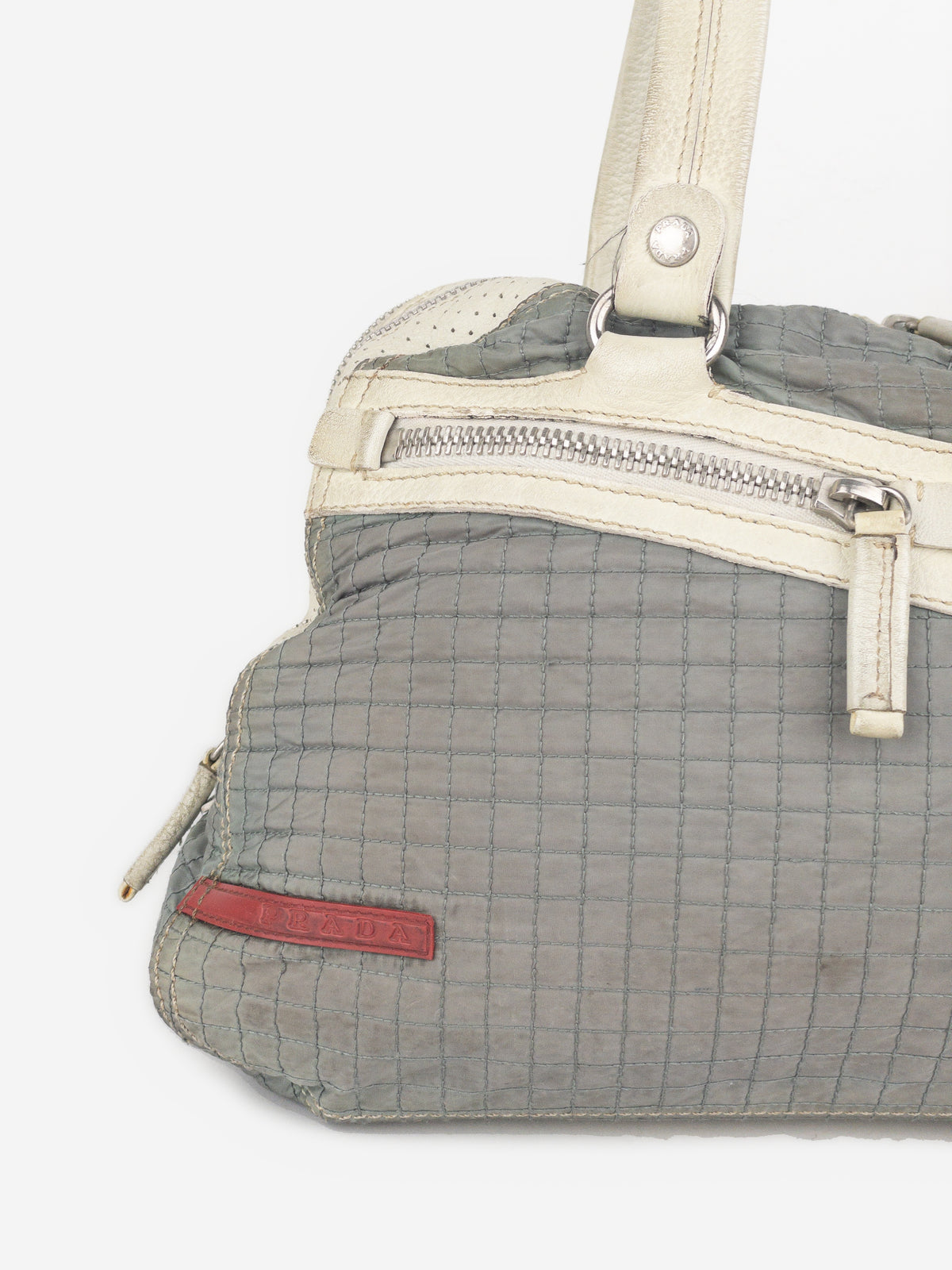 Prada 2000s Linea Rossa Quilted Sports Boston Shoulder Bag – photo 4