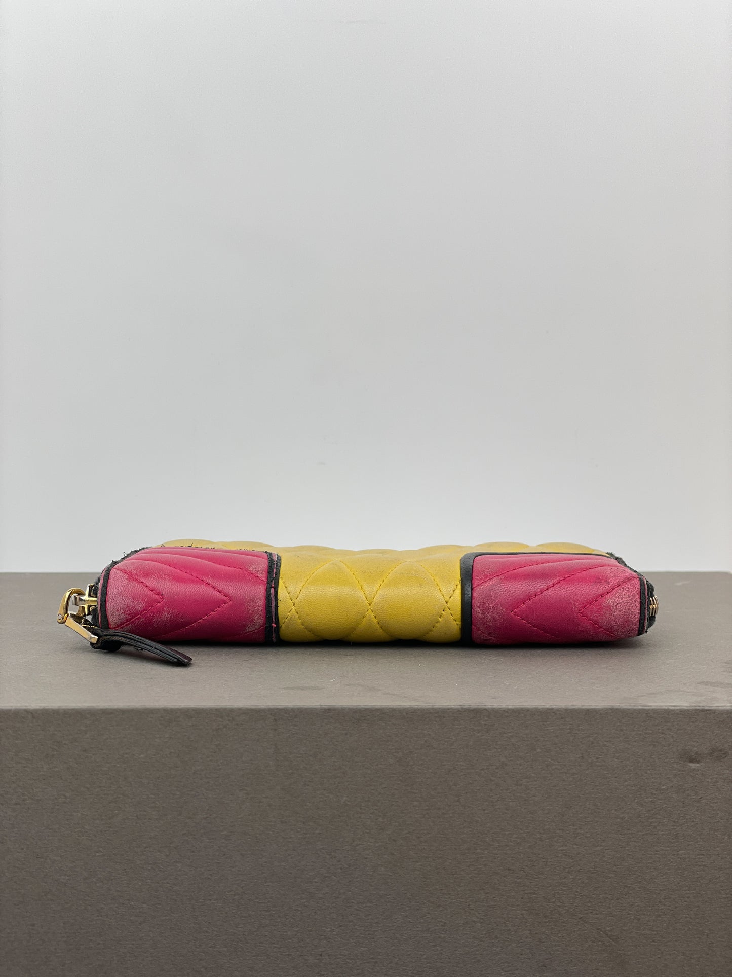 Miu Miu 2000s Quilted Biker Zipper Wallet
