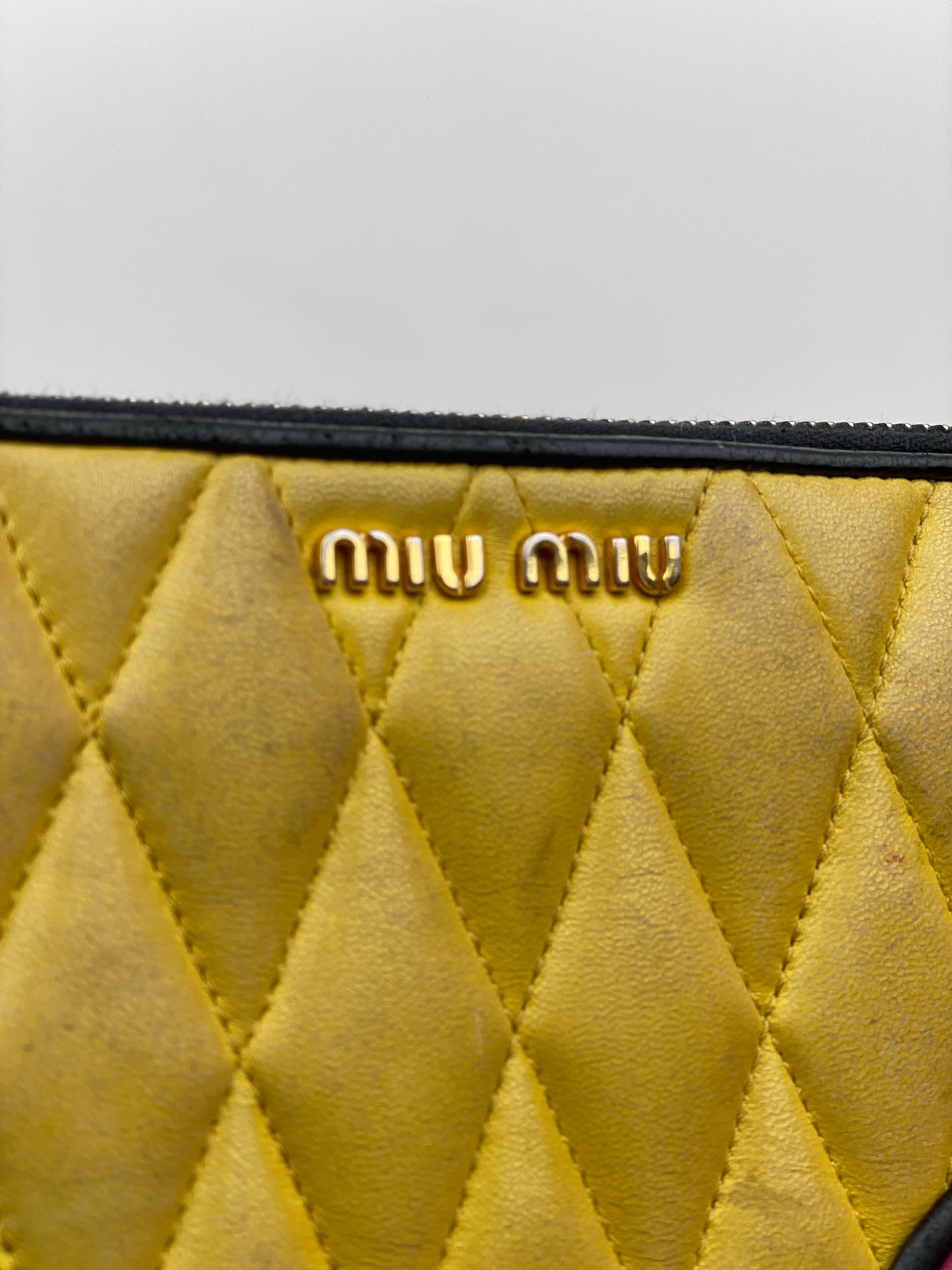 Miu Miu 2000s Quilted Biker Zipper Wallet