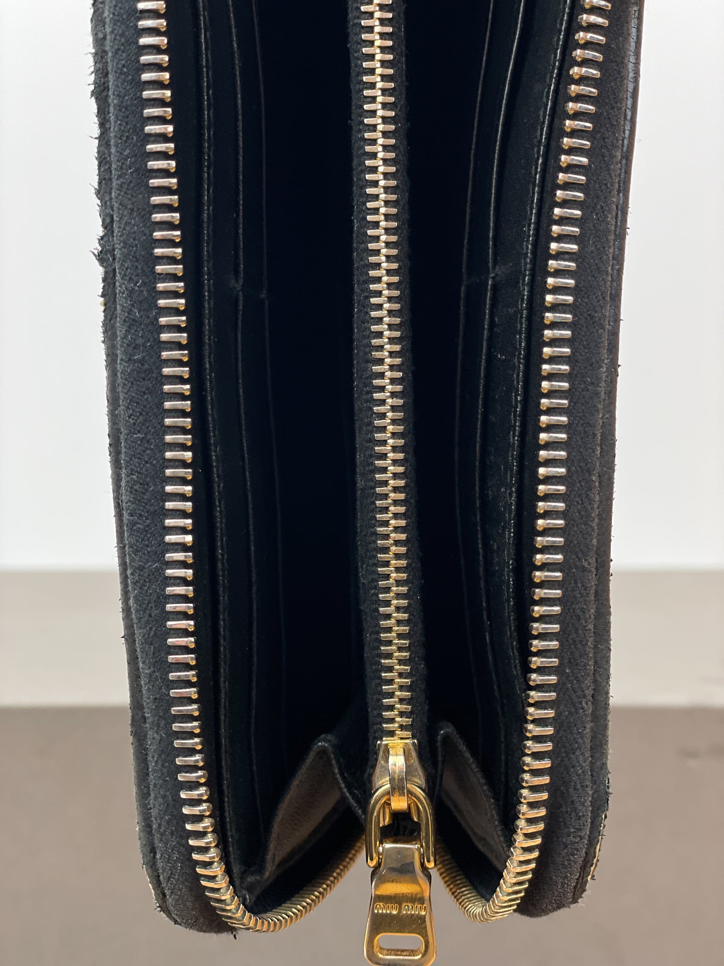 Miu Miu 2000s Quilted Biker Zipper Wallet