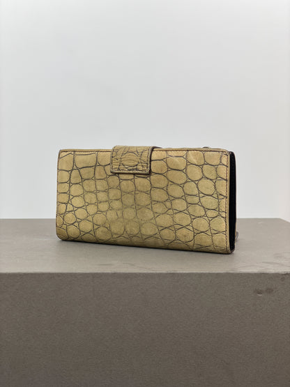 Miu Miu 2000s Crocodile Leather Purse Wallet
