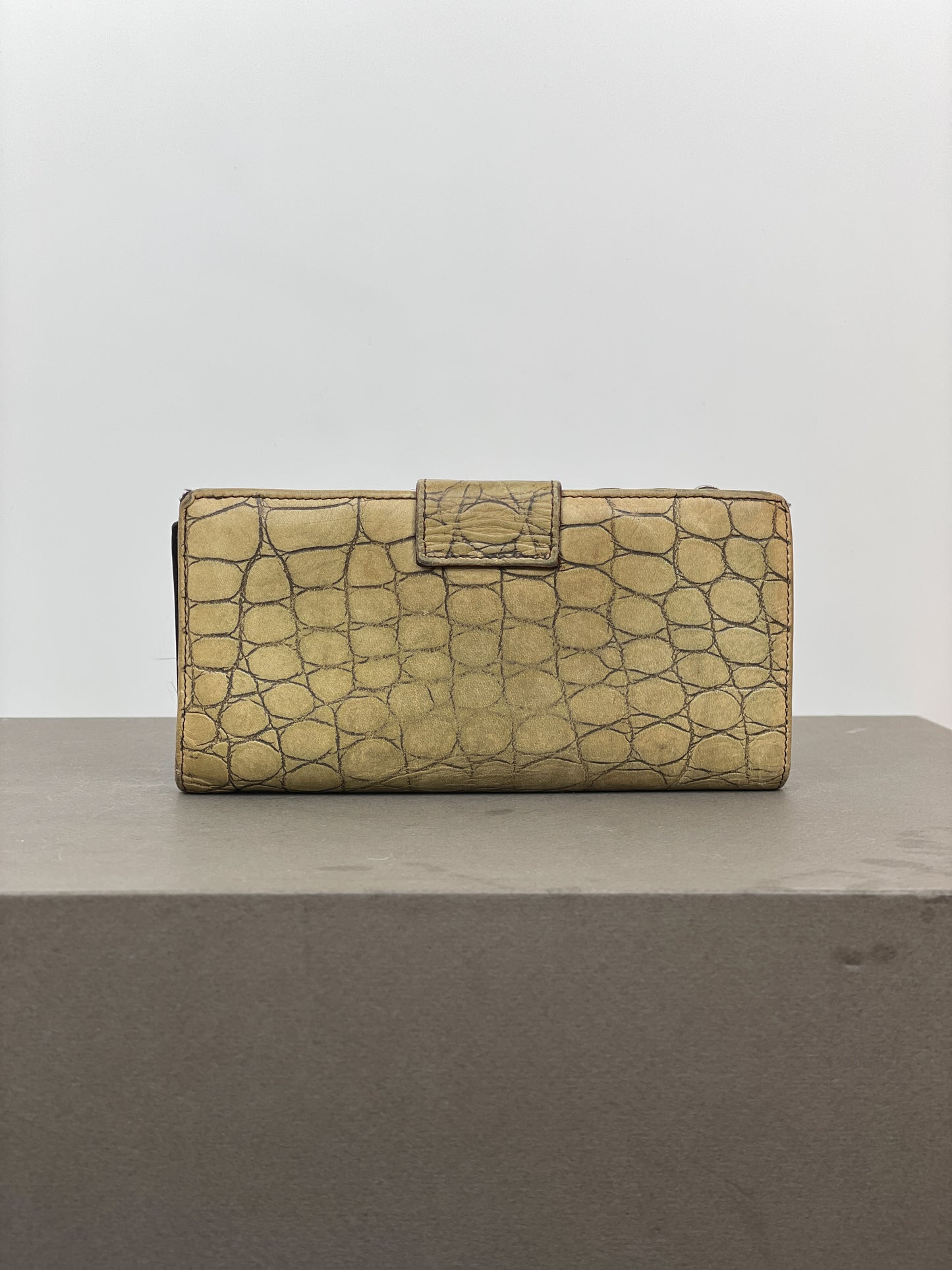 Miu Miu 2000s Crocodile Leather Purse Wallet