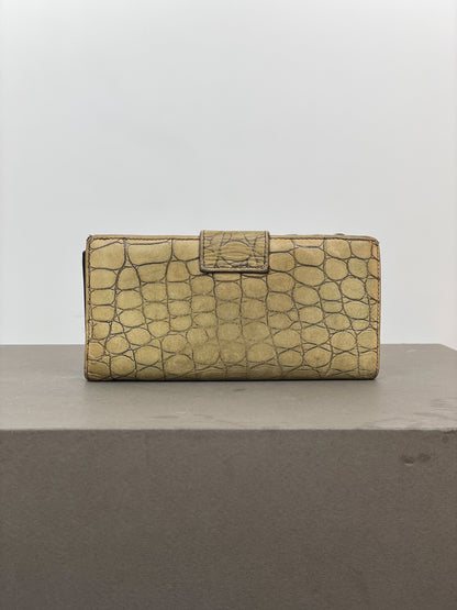Miu Miu 2000s Crocodile Leather Purse Wallet