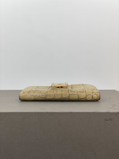 Miu Miu 2000s Crocodile Leather Purse Wallet