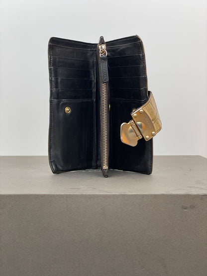 Miu Miu 2000s Crocodile Leather Purse Wallet