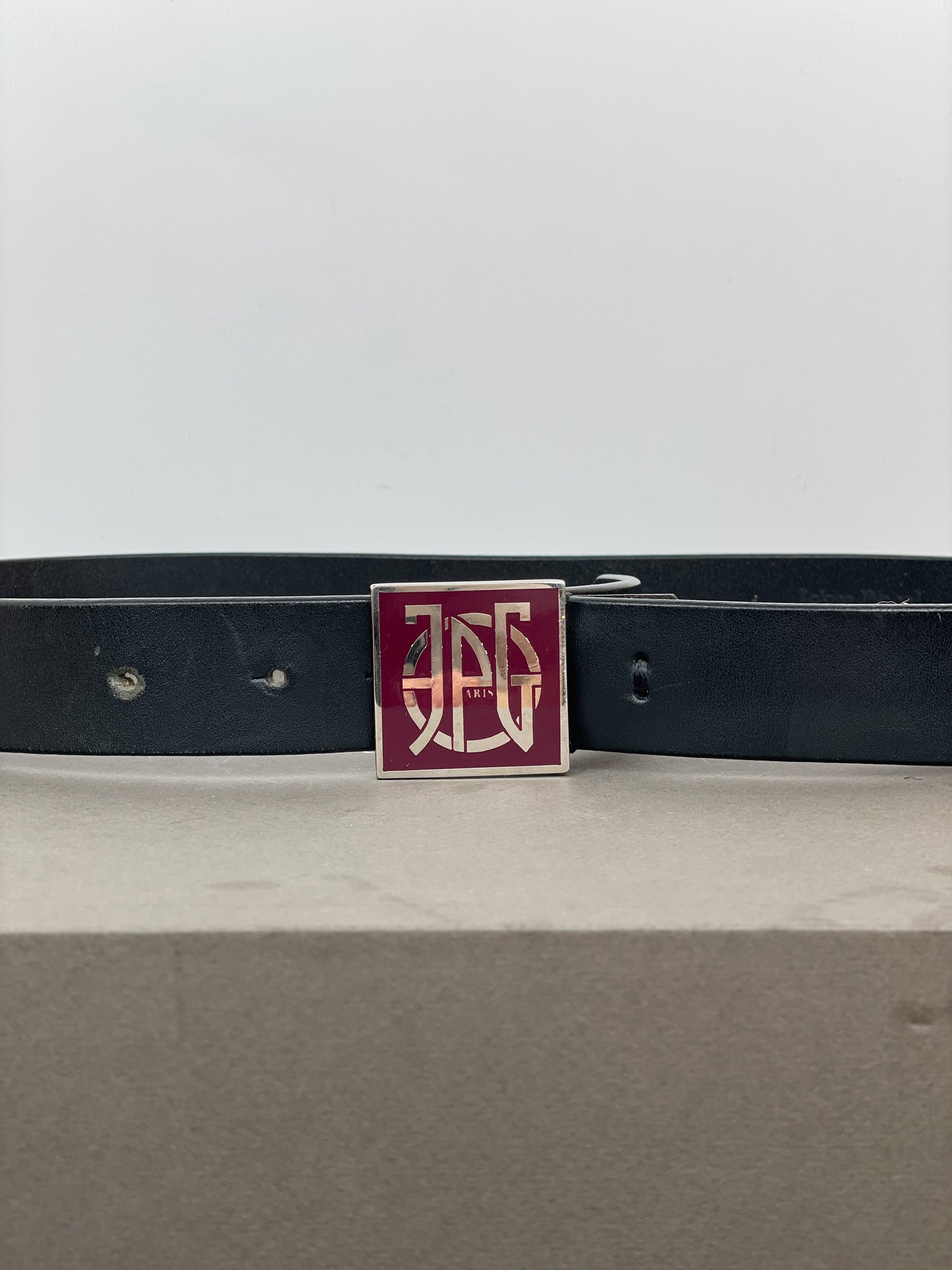 Jean Paul Gaultier 90s Logo Buckle Belt