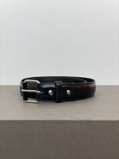 Helmut Lang 90s Classic Logo-Badge Leather Belt