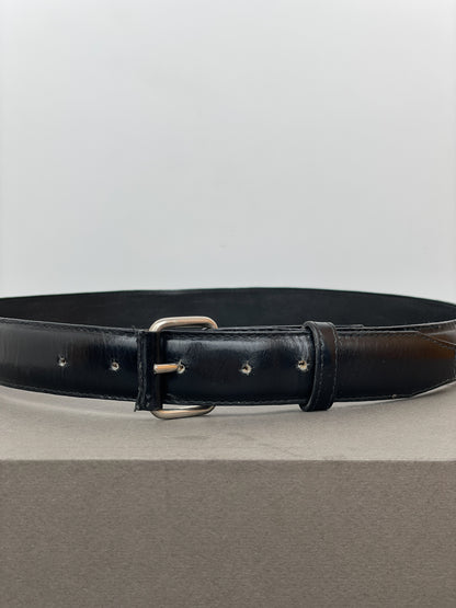 Helmut Lang 90s Classic Logo-Badge Leather Belt