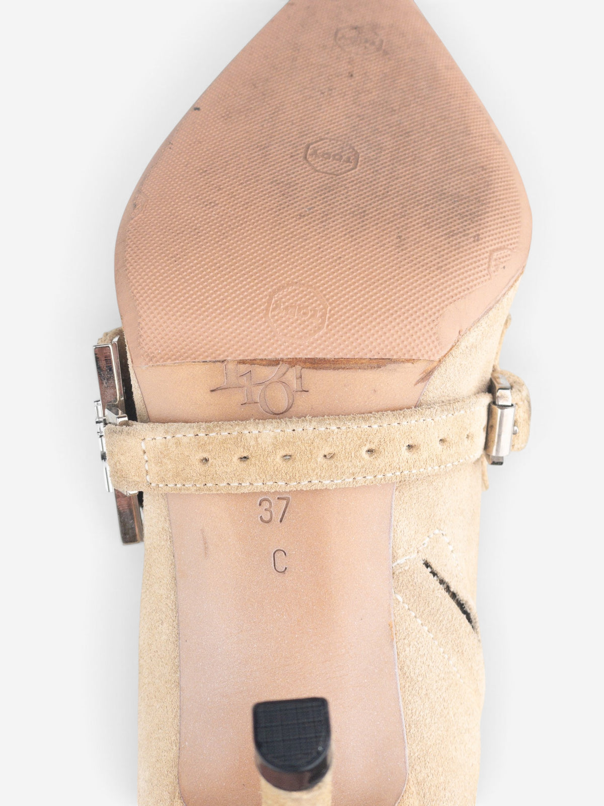 Dior by Galliano SS02 Suede Corset Kitten Heel Ankle Boots – detail view
