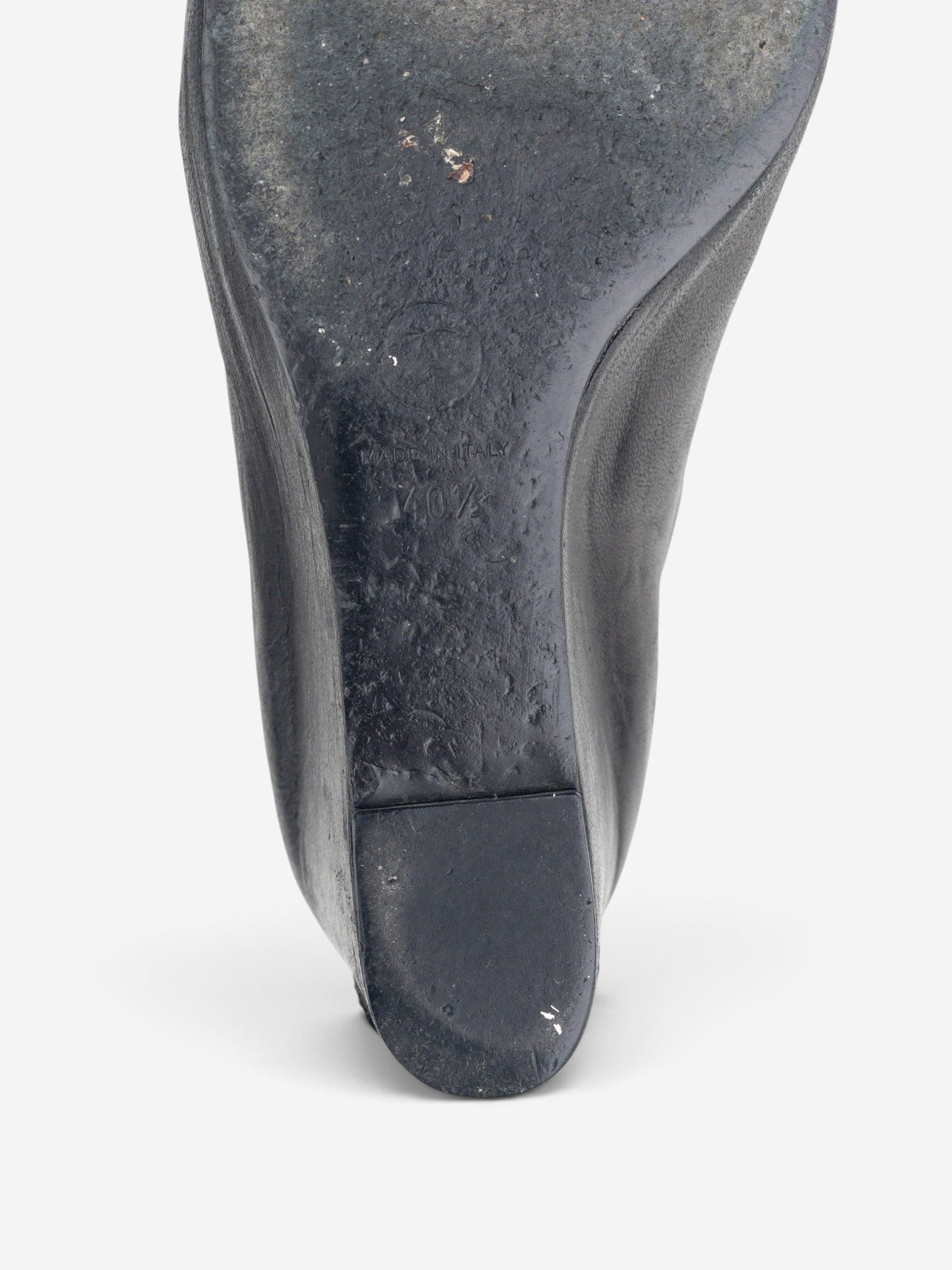 Chanel by Karl Lagerfeld 2010s Open Toe Logo Wedge Ankle Boots – detail view