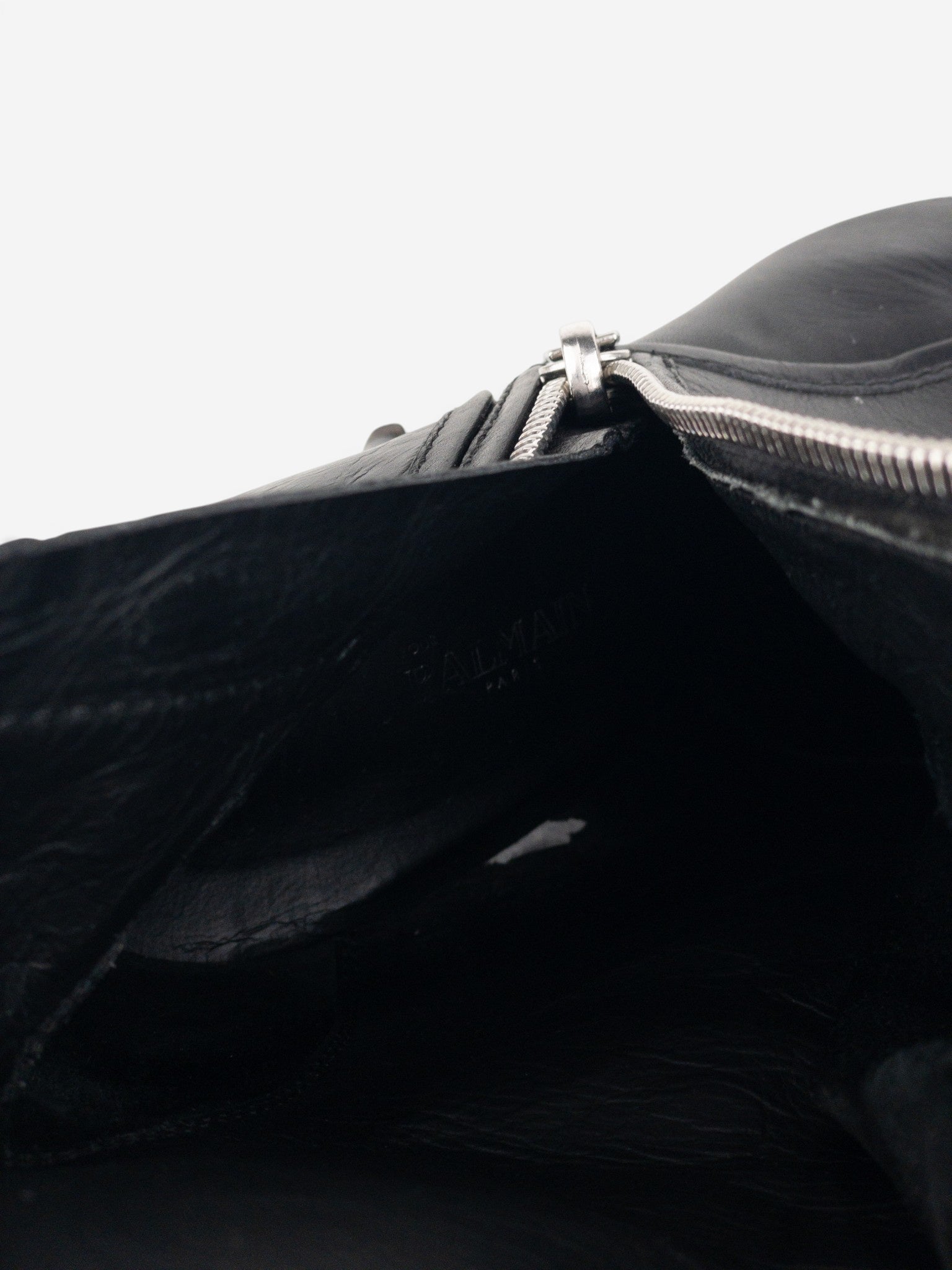 Balmain by Decarnin x Giuseppe Zanotti 2010s Zipper Ankle Heel Boots – detail view