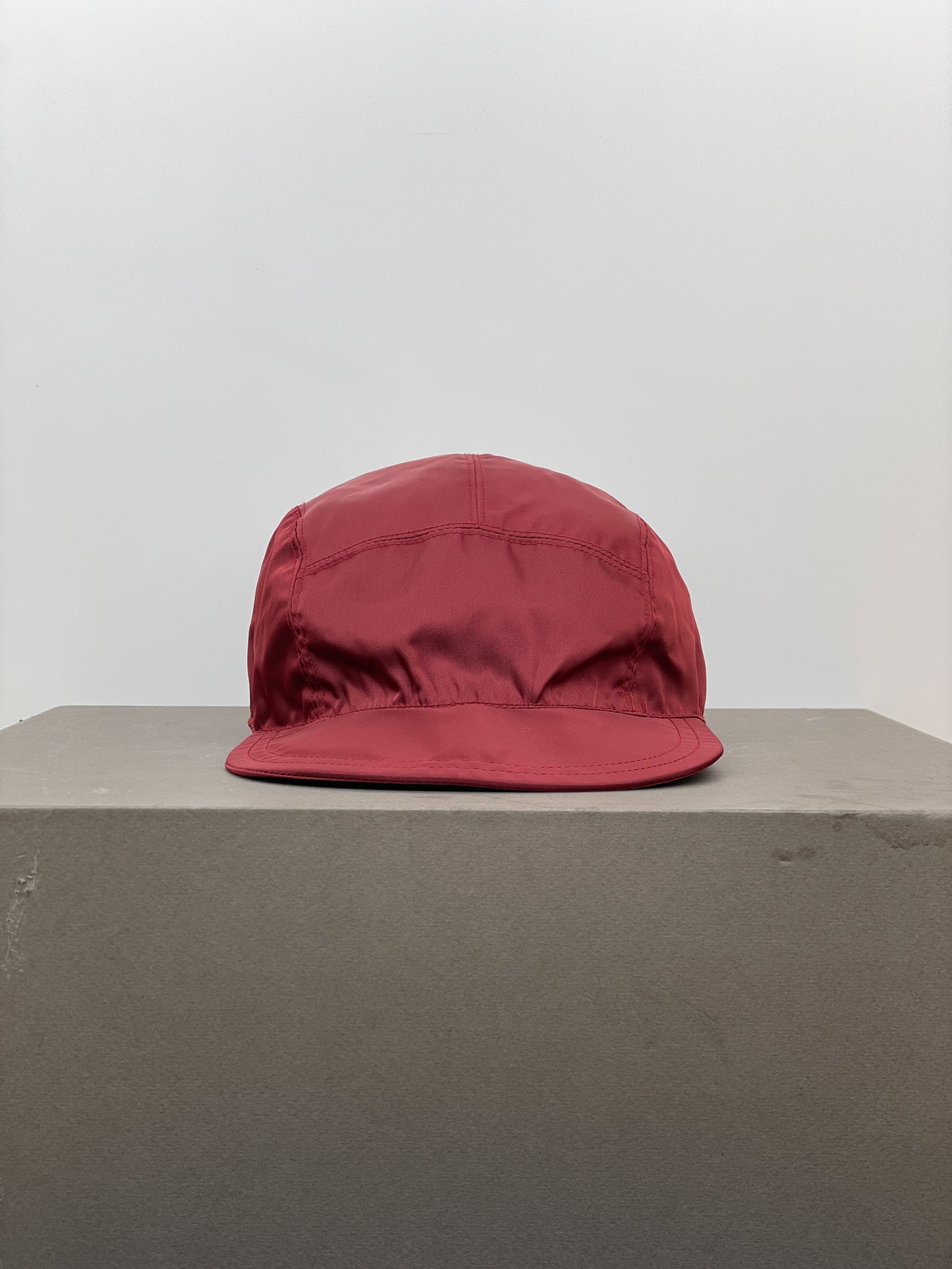 Prada Linea Rossa 2000s Red Tab Nylon Baseball Cap