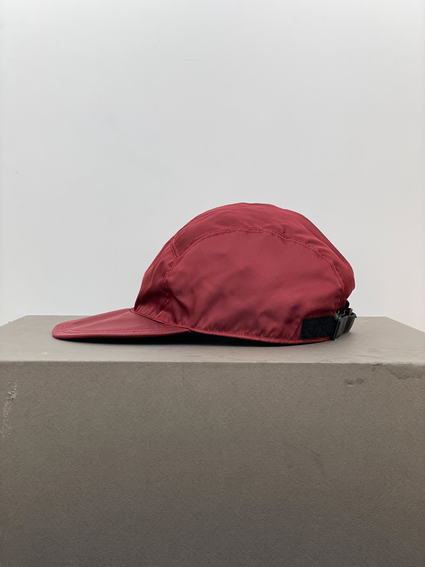 Prada Linea Rossa 2000s Red Tab Nylon Baseball Cap