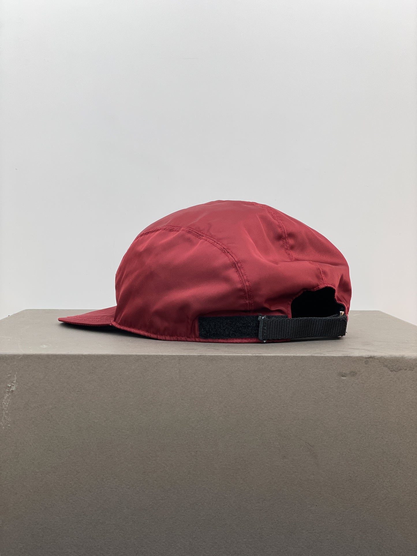 Prada Linea Rossa 2000s Red Tab Nylon Baseball Cap
