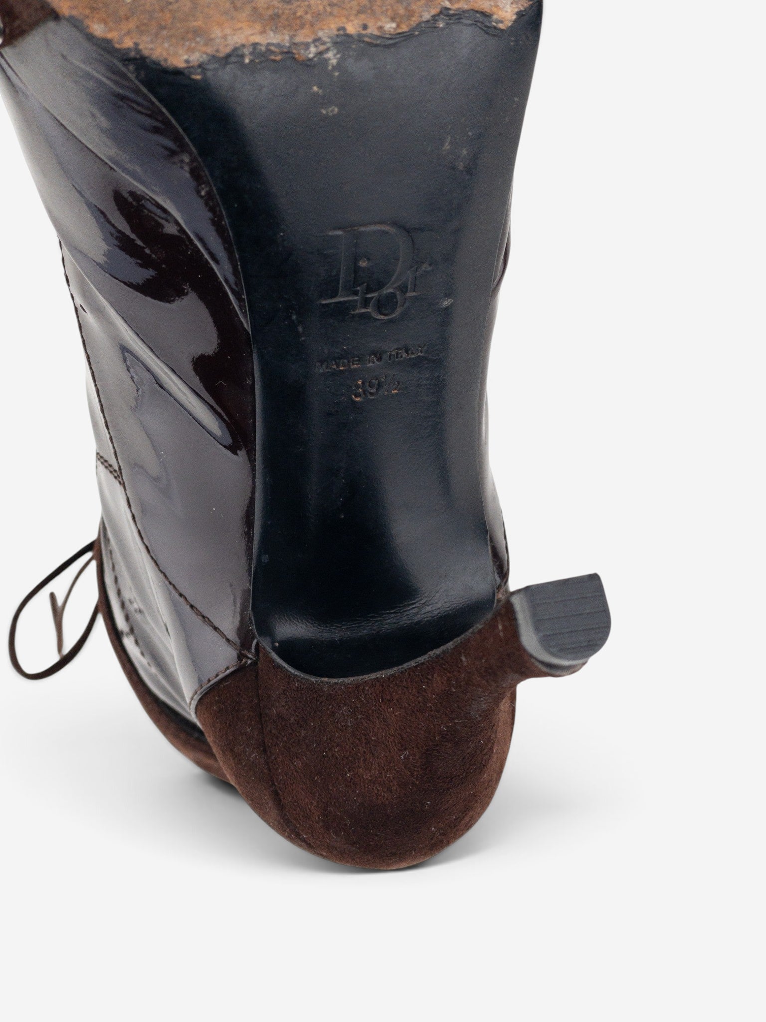 Dior by Galliano SS03 Lace-Up Bondage Ankle Heel Boots – detail view
