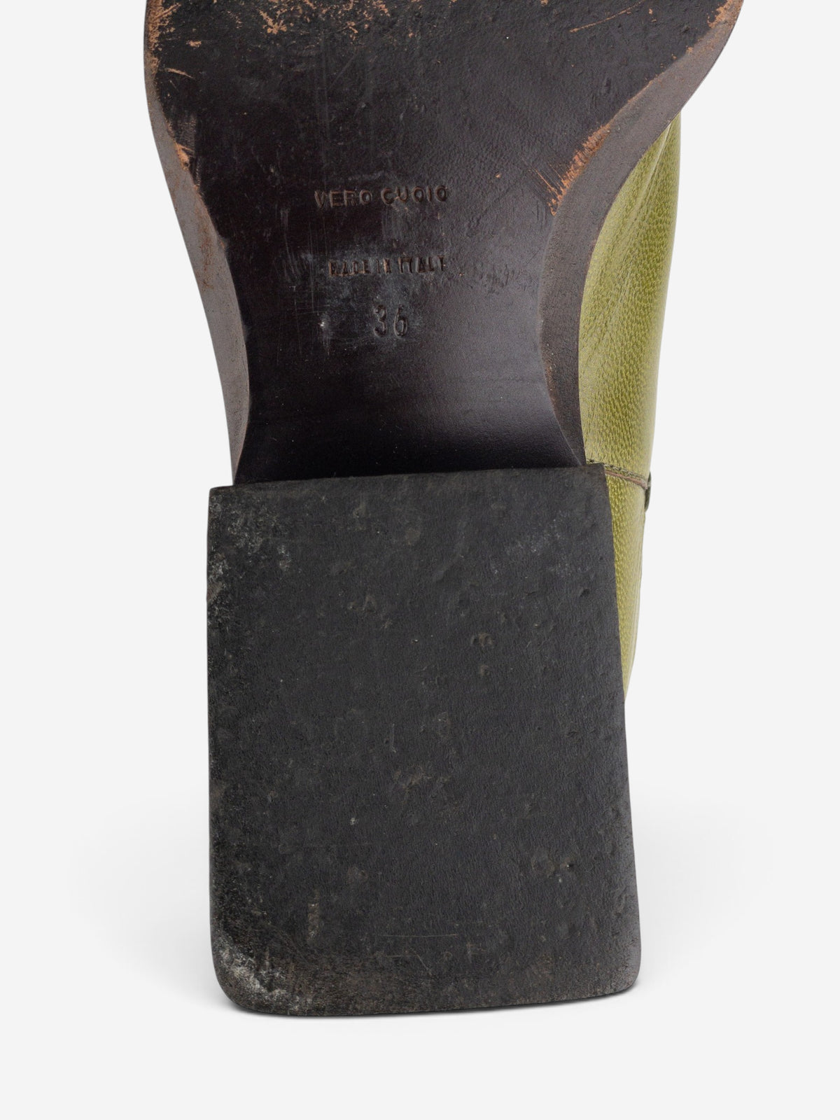 Miu Miu 2000s Square Toe Western Loafer Mules – detail view