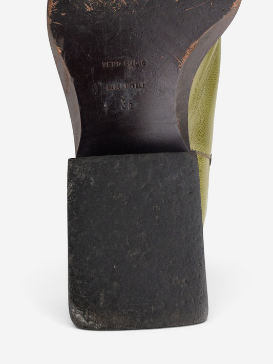 Miu Miu 2000s Square Toe Western Loafer Mules – detail view
