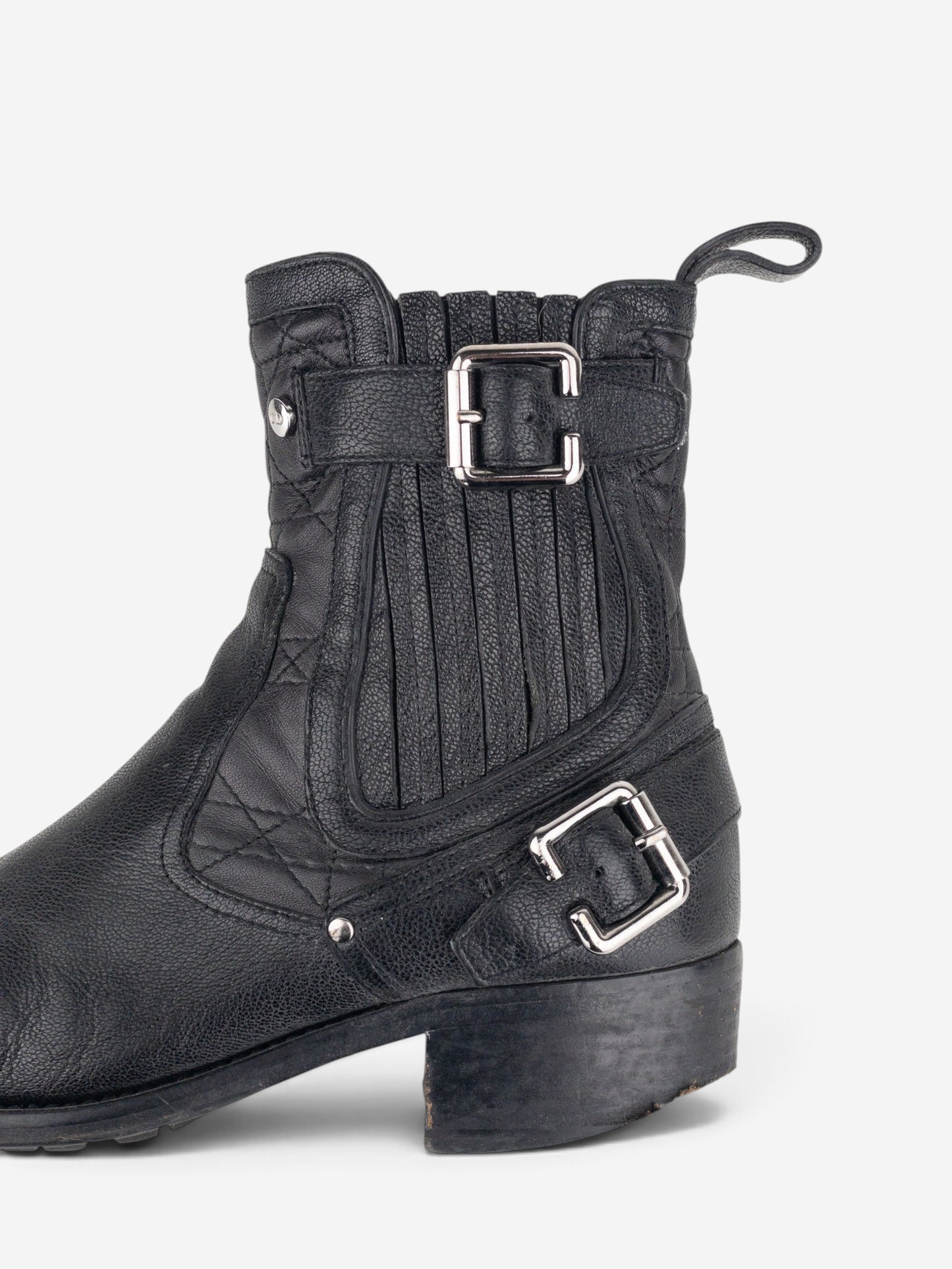 Dior by Galliano 2000s Biker Moto Ankle Boots – detail view