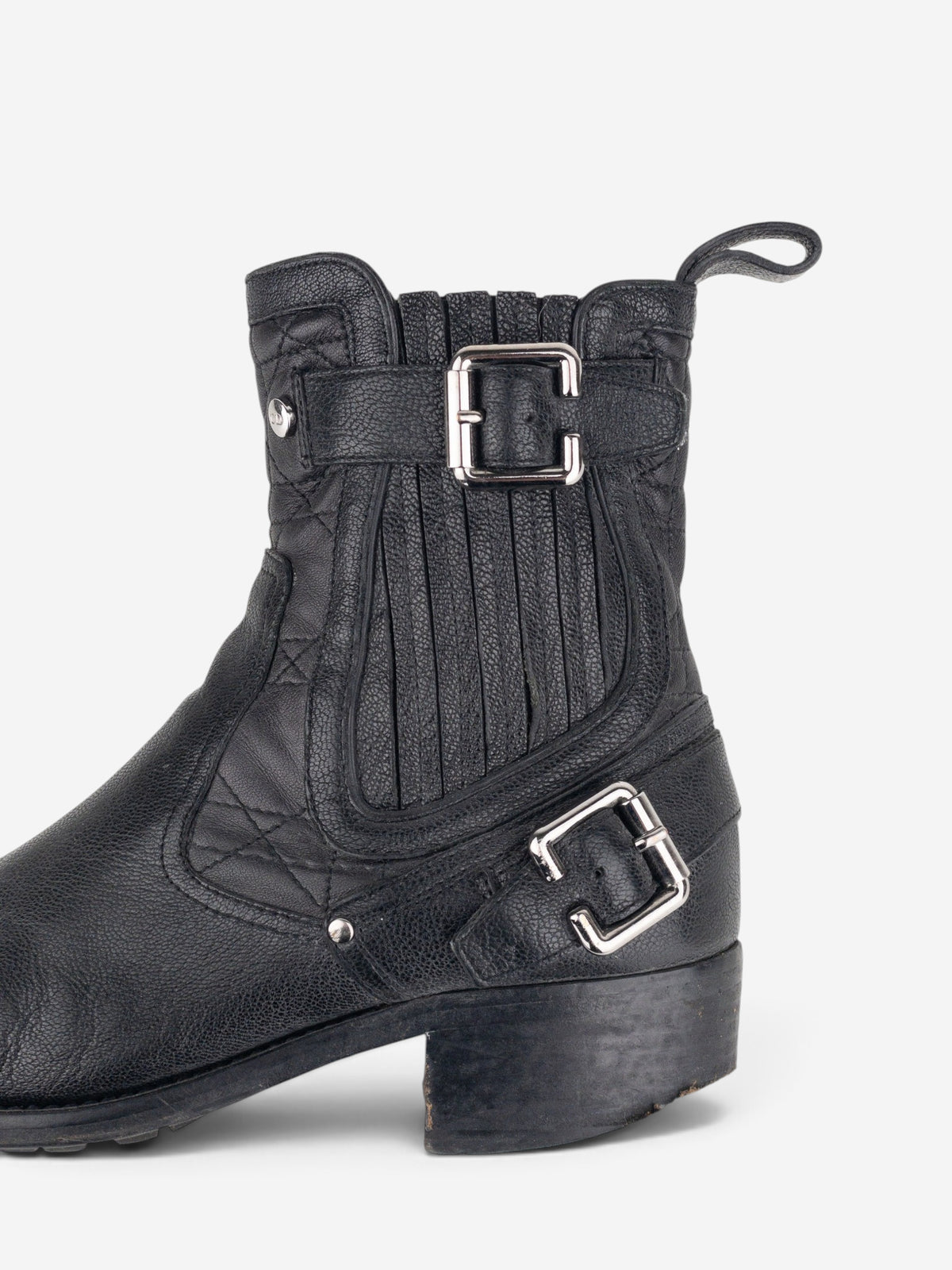 Dior by Galliano 2000s Biker Moto Ankle Boots – detail view