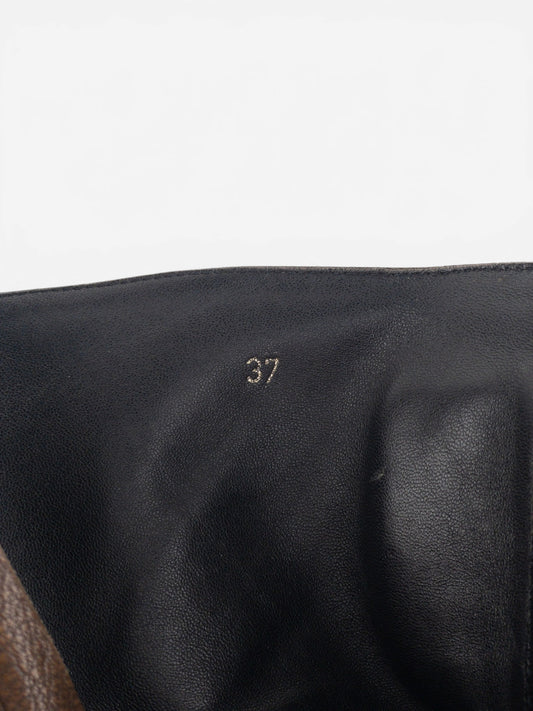Miu Miu AW99 Western Biker Moto Boots – detail view