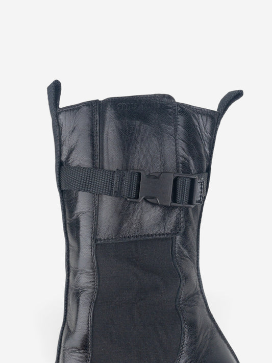 Miu Miu AW99 Square Toe ‘Bubble Sole’ Chelsea Heel Boots – detail view