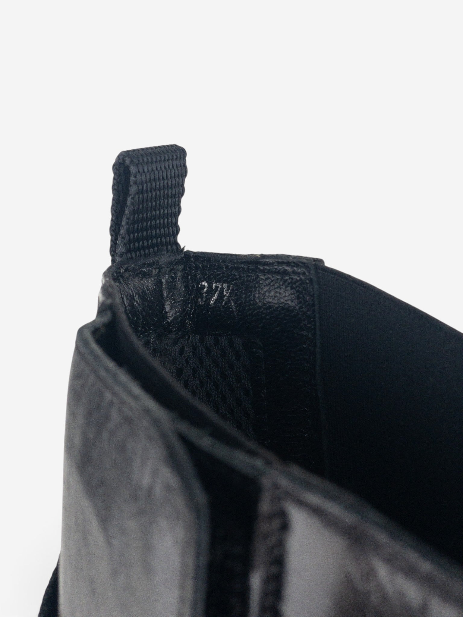 Miu Miu AW99 Square Toe ‘Bubble Sole’ Chelsea Heel Boots – detail view