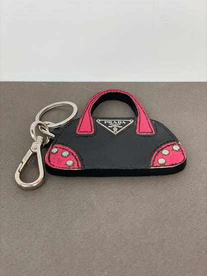 Prada Saffiano Bag Charm Keychain