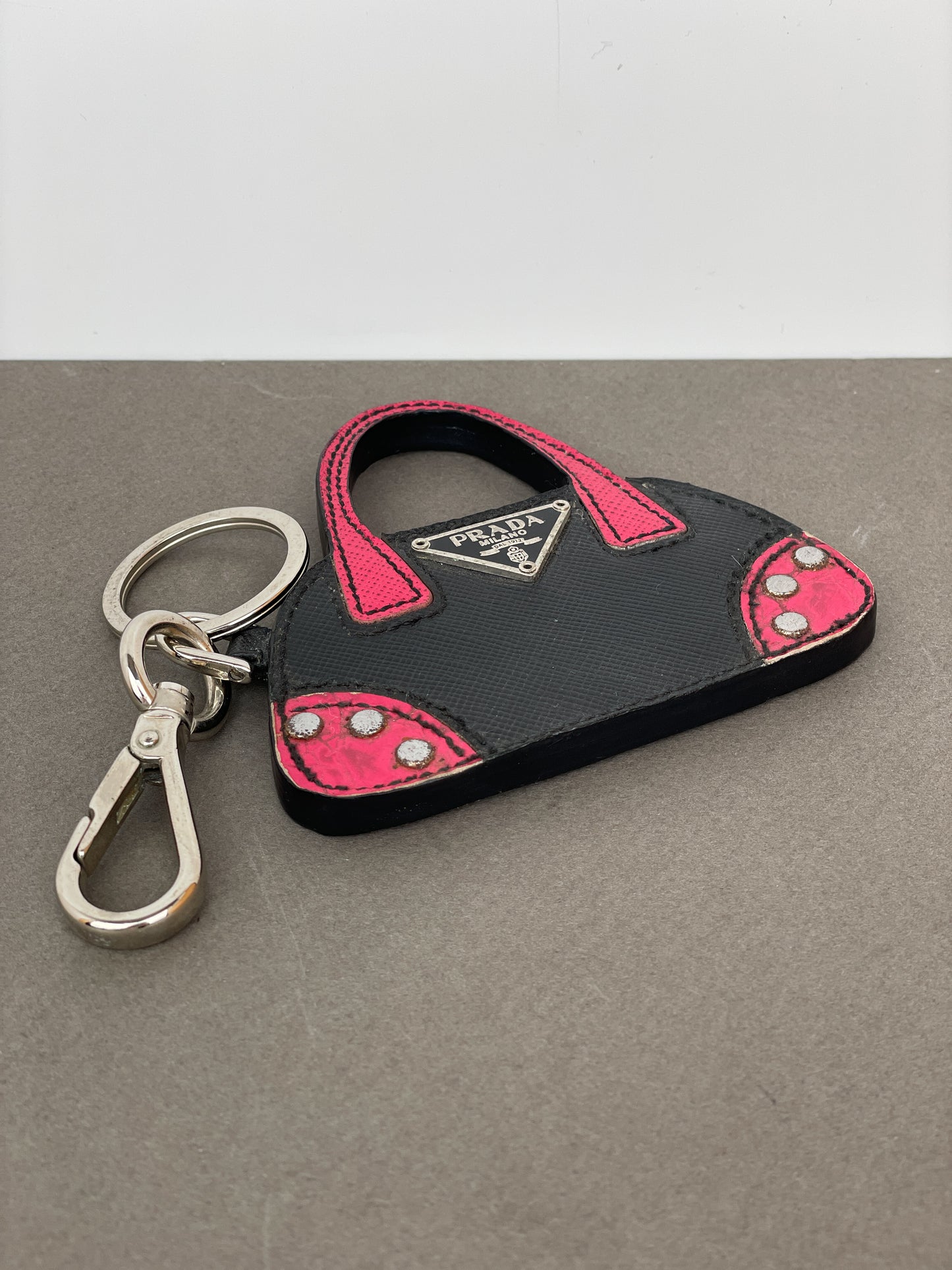Prada Saffiano Bag Charm Keychain