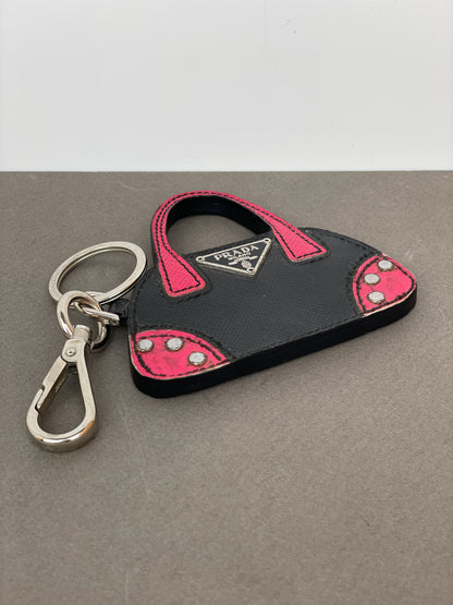 Prada Saffiano Bag Charm Keychain