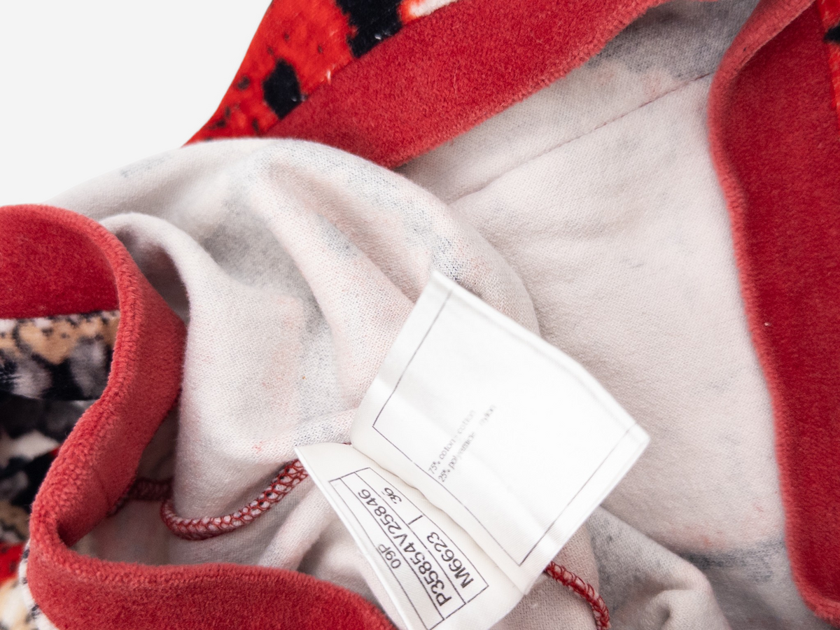 Chanel by Karl Lagerfeld SS09 Sports CC Logo Patchwork Print Zipper Jacket – lining detail