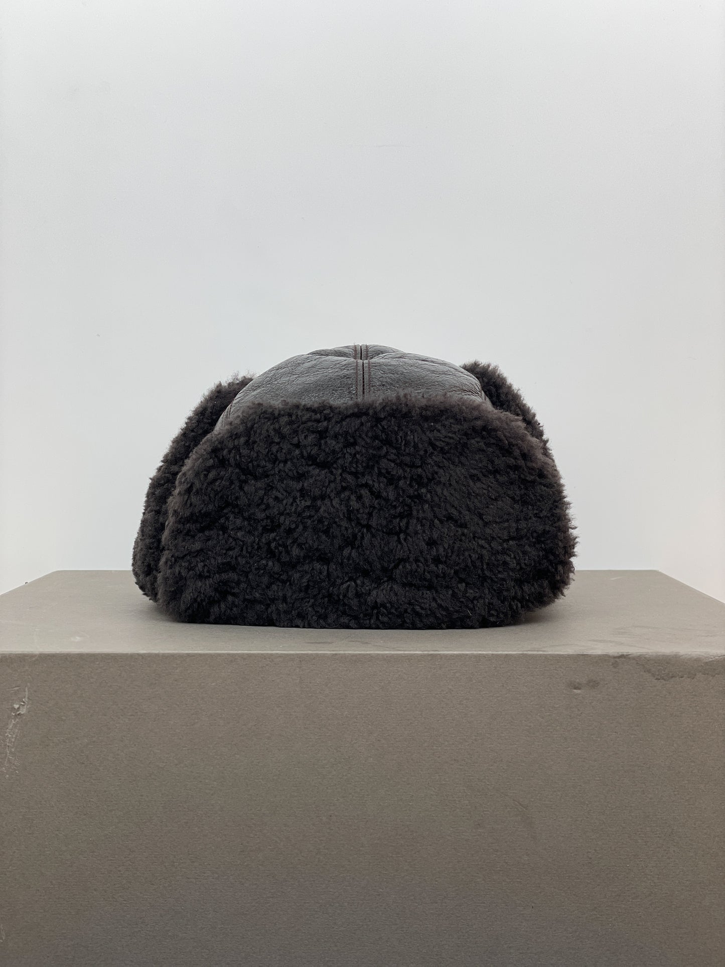 Prada AW03 Leather Fur Ushanka Trapper Hat