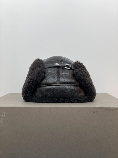 Prada AW03 Leather Fur Ushanka Trapper Hat